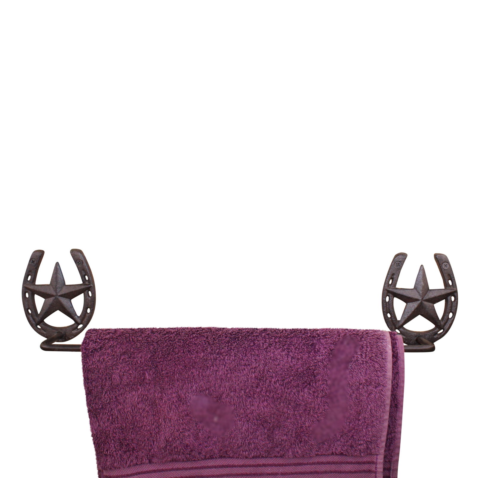Cast Iron Rustic Towel Rail, Horseshoe Cast Iron Rustic Towel Rail, Horseshoe