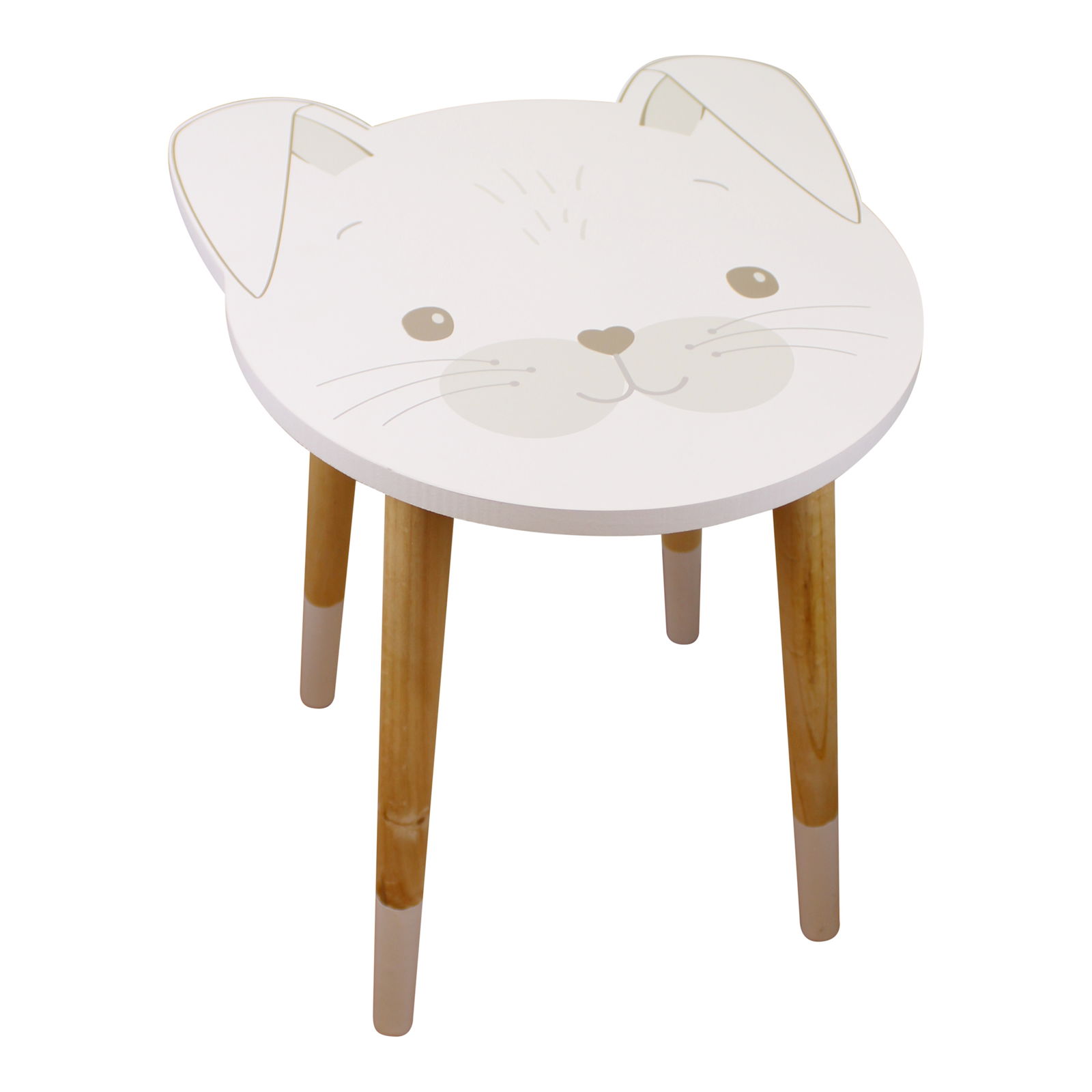 Baby Bear Wooden Side Table, Rabbit Design Baby Bear Wooden Side Table, Rabbit Design