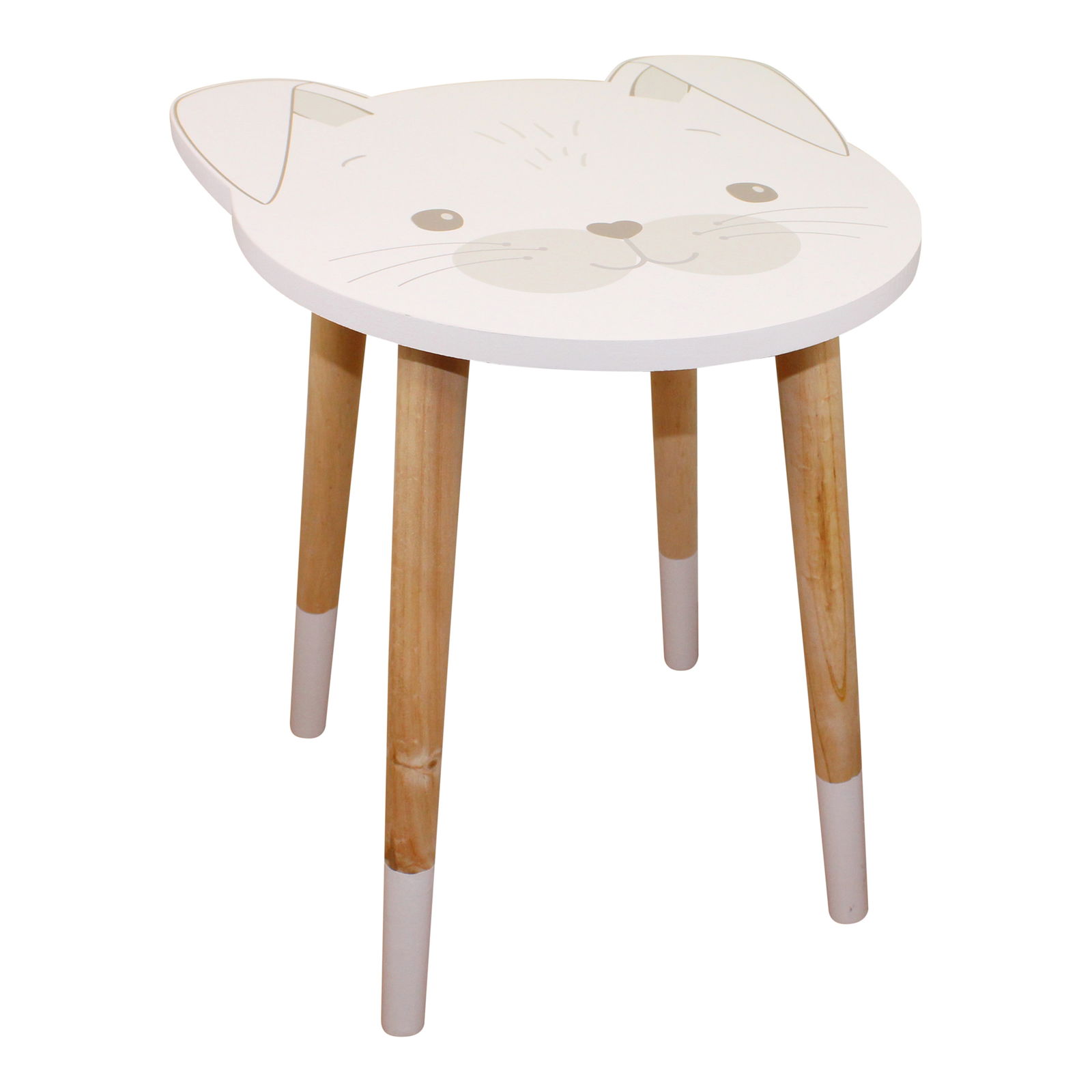 Baby Bear Wooden Side Table, Rabbit Design Baby Bear Wooden Side Table, Rabbit Design