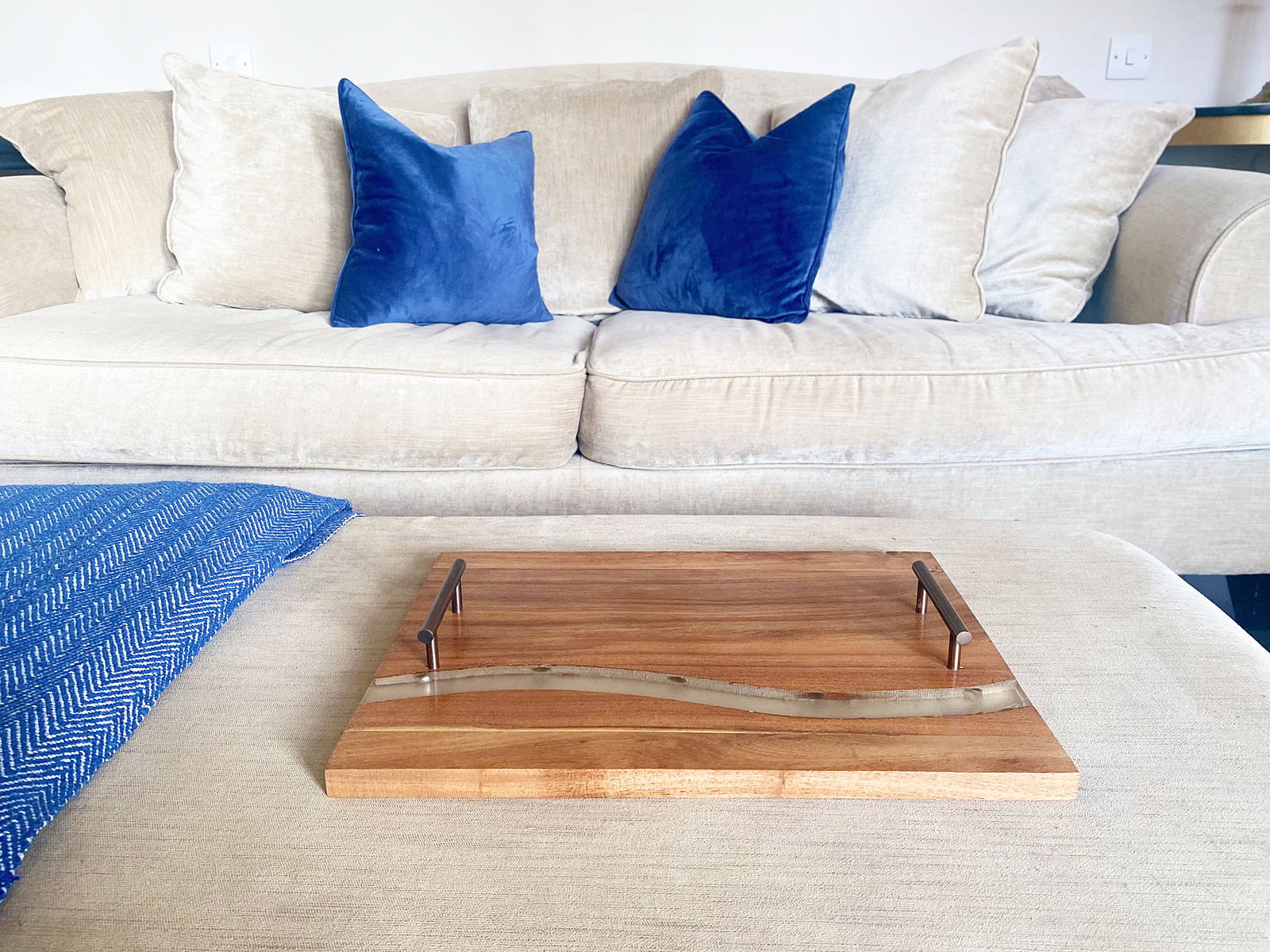 Acacia Wood Tray With Handles Acacia Wood Tray With Handles