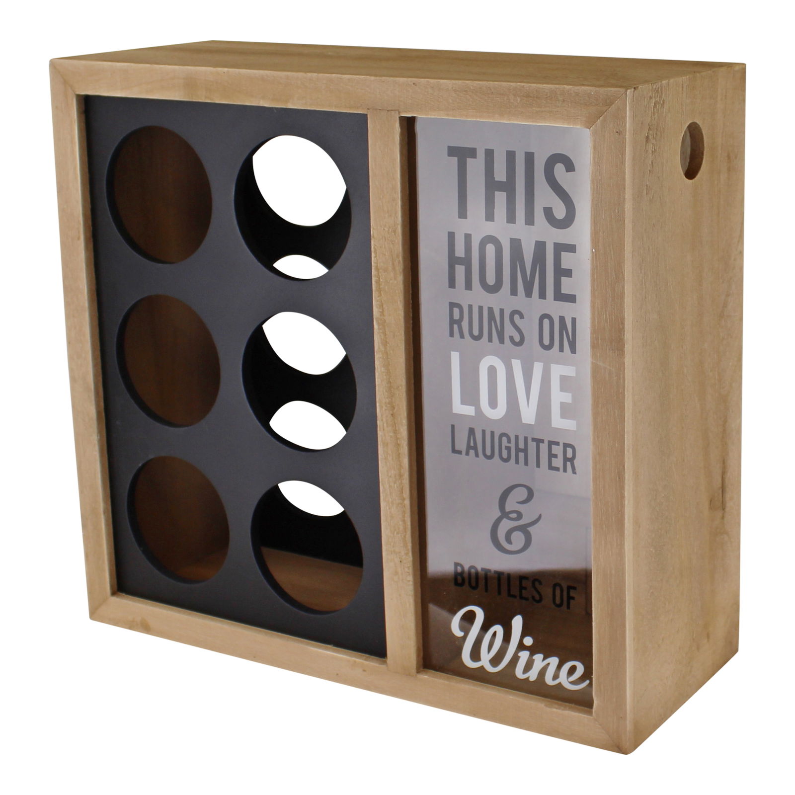 6 Bottle Wine Holder With Cork Storage 6 Bottle Wine Holder With Cork Storage