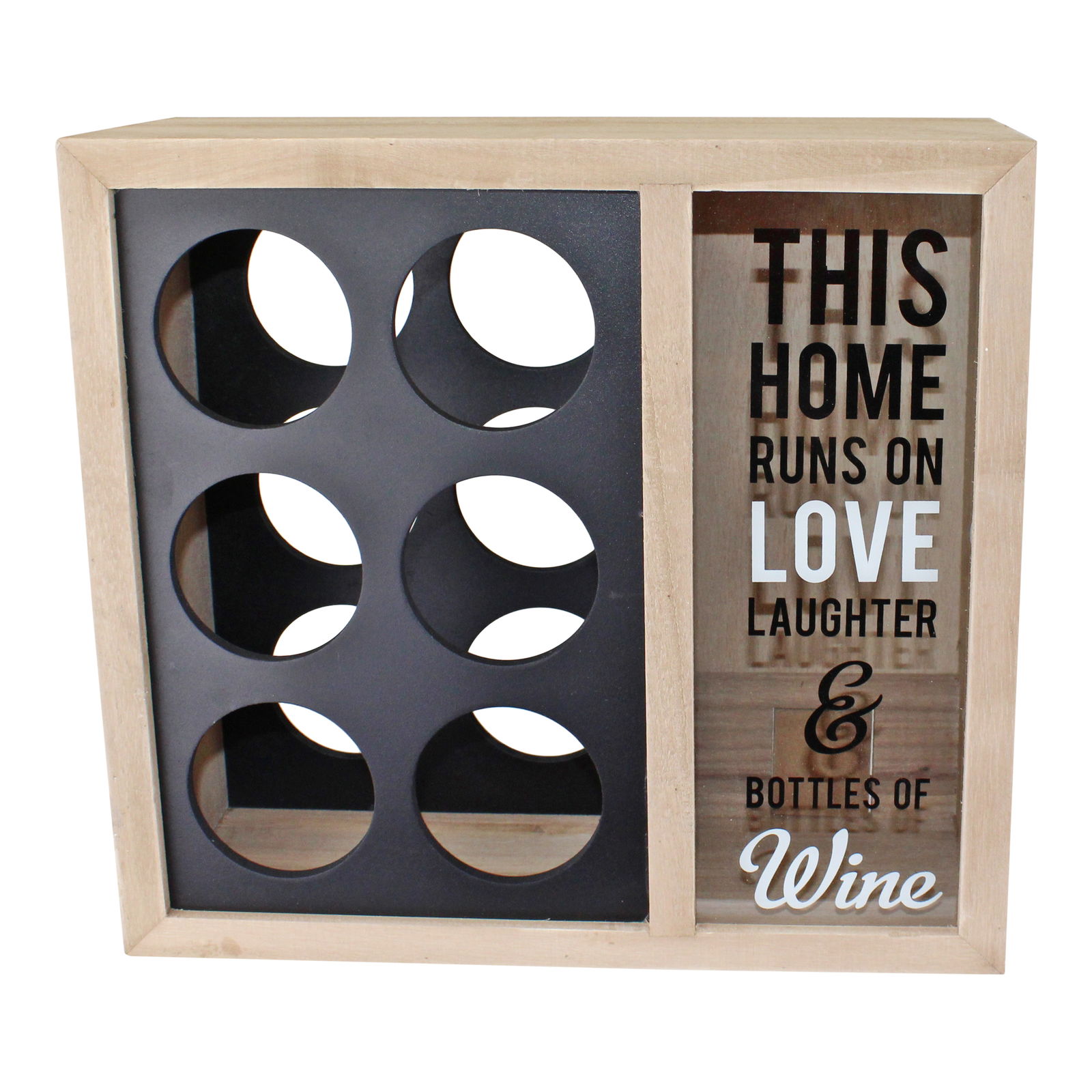6 Bottle Wine Holder With Cork Storage 6 Bottle Wine Holder With Cork Storage