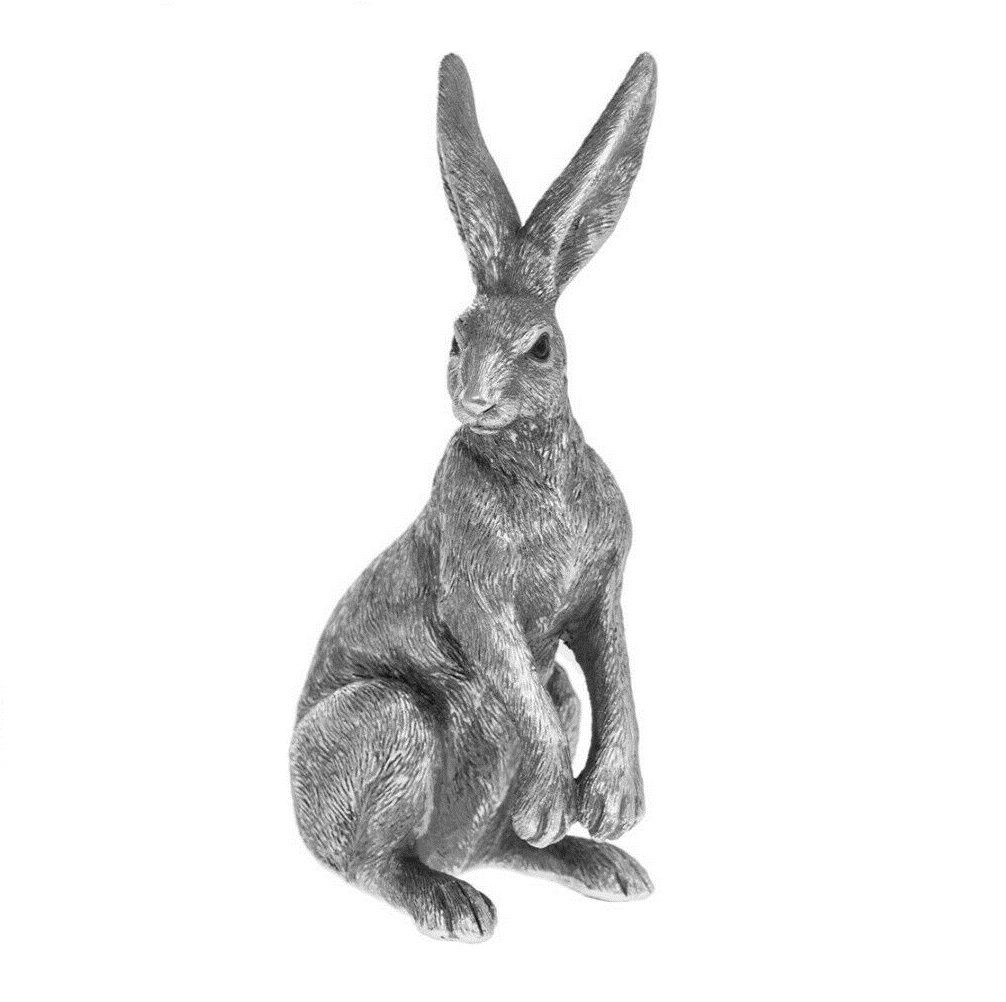 Reflections Silver Posed Hare 18cm