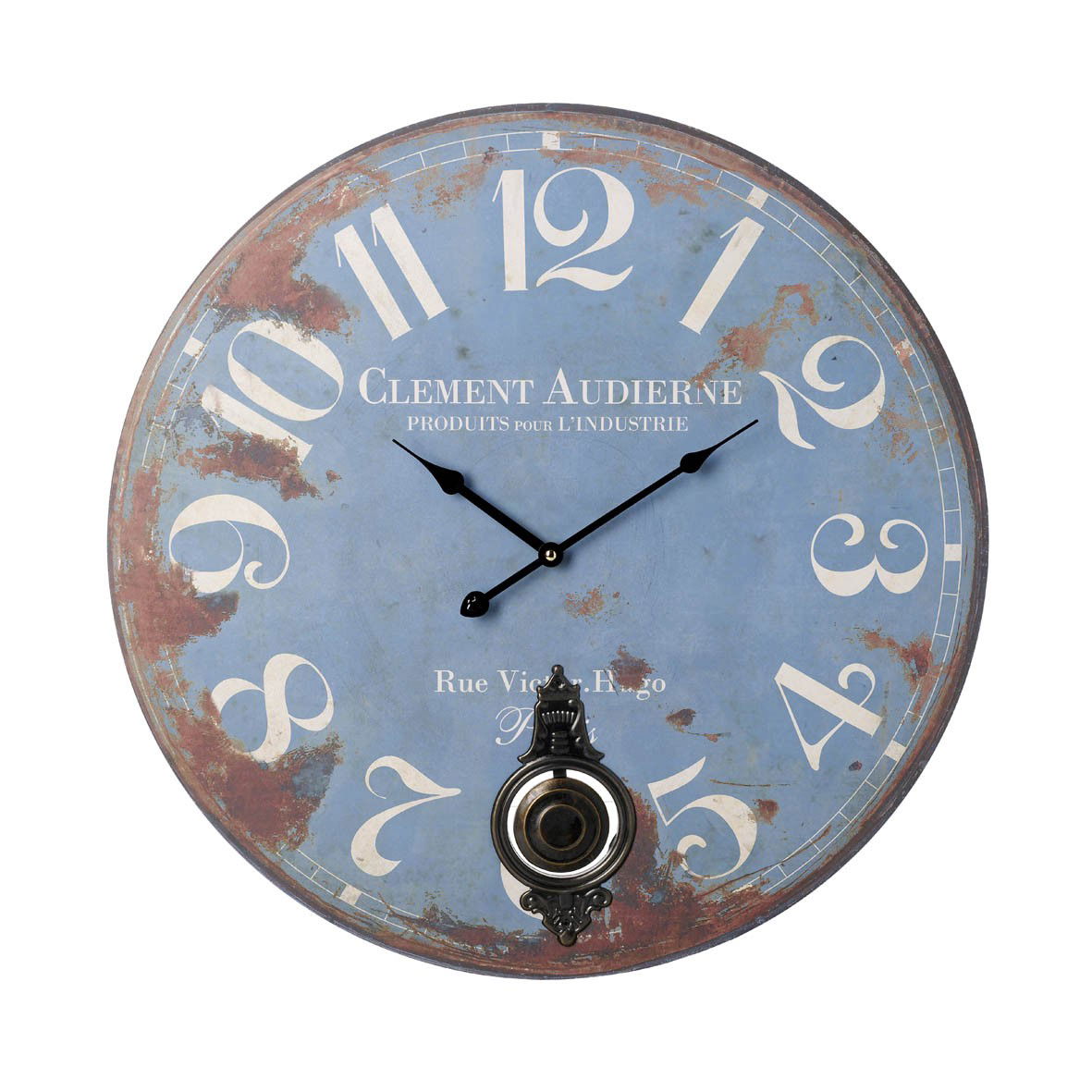 Wooden Blue Pendulum Wall Clock 58cm