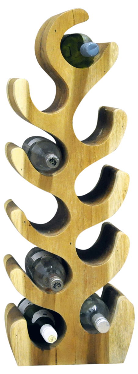 10 Bottle Wood Wine Rack