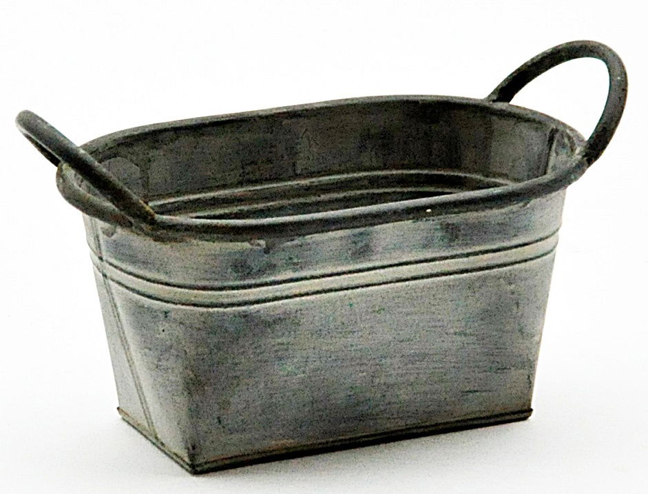 Galvanised Metal Planter 23cm