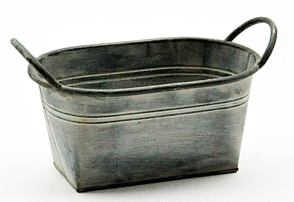 Galvanised Metal Planter 27.5cm
