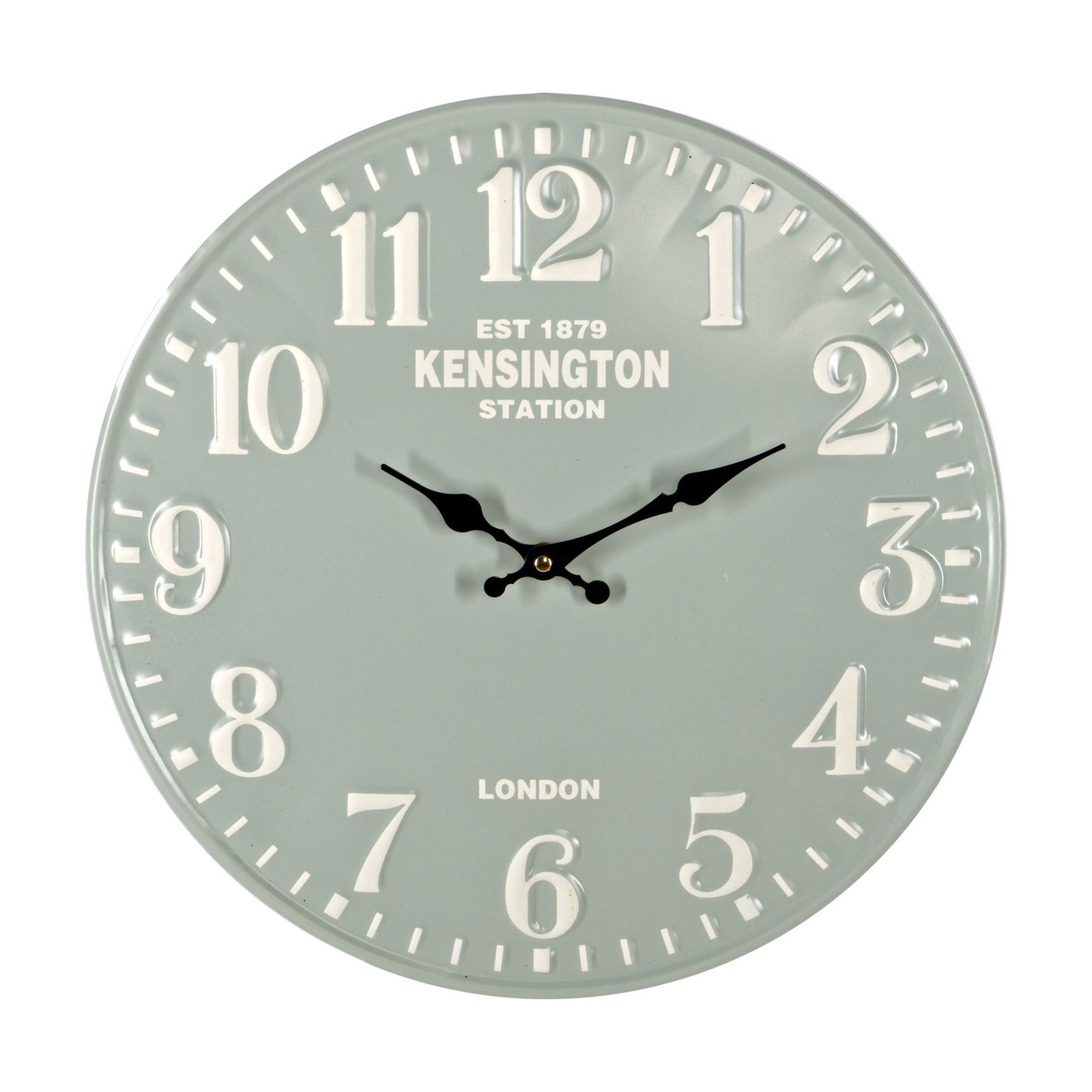 Green Metal Wall Clock 40cm