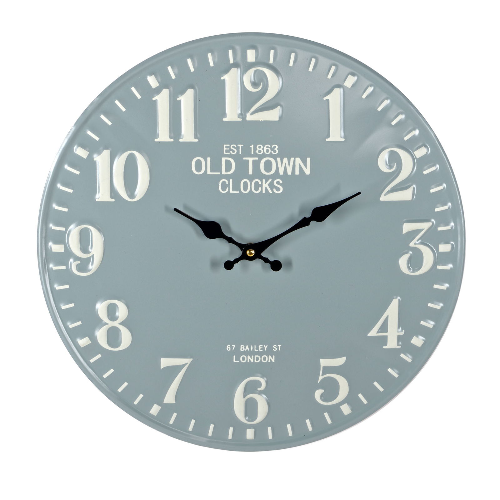 Green/Blue Metal Wall Clock 40cm